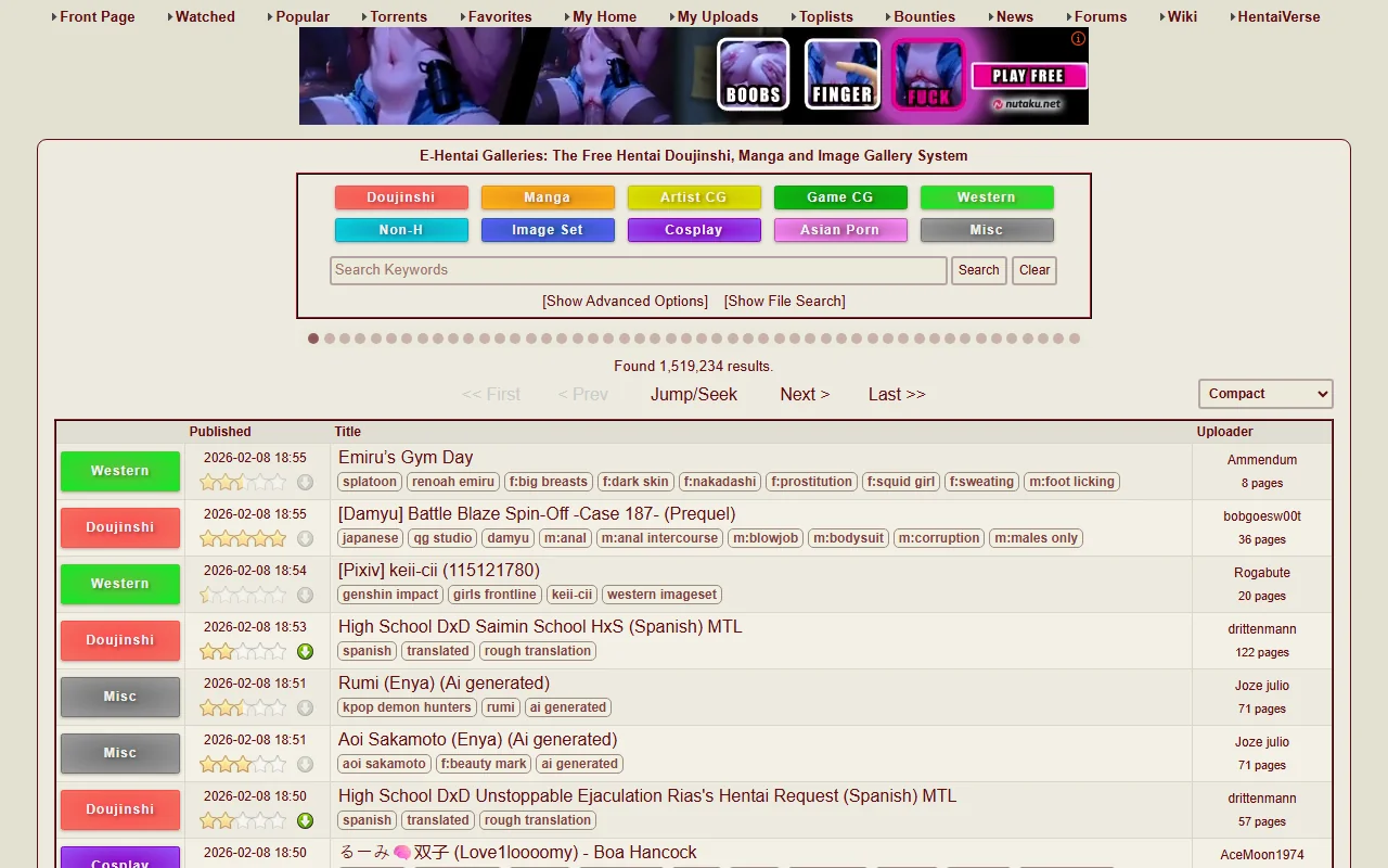 Screenshot: E Hentai Screenshot of E Hentai